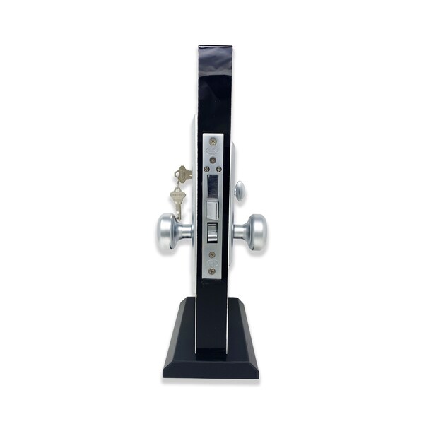 Premier Lock Satin Chrome Mortise Entry Left Hand Lock Set with 2.5 in. Backset and 2 SC1 Keys - ML01D
