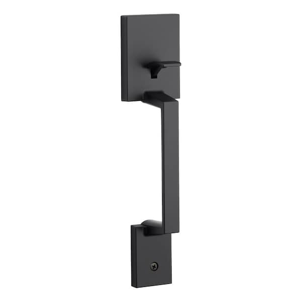 Kwikset Amador Handle Only; No Deadbolt with RCAL Latch and RCS Strike Matte Black Finish - 898AMD-514