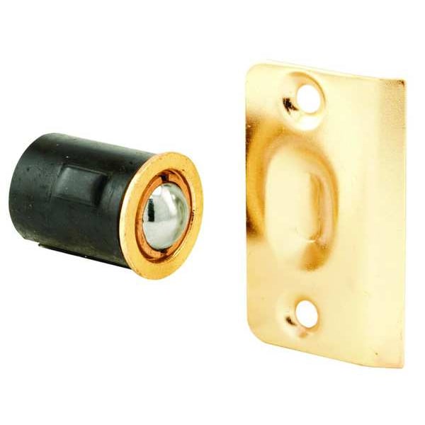 Primeline Tools Drive-In Ball Catch with Strike, 3/4 x 1-3/16 in., Diecast, Brass Plated, Adjustable (Single Pack) - N 7331
