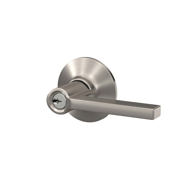 Schlage Schlage Latitude Satin Nickel Keyed Entry Lever 1-3/4 in. - F51VLAT619