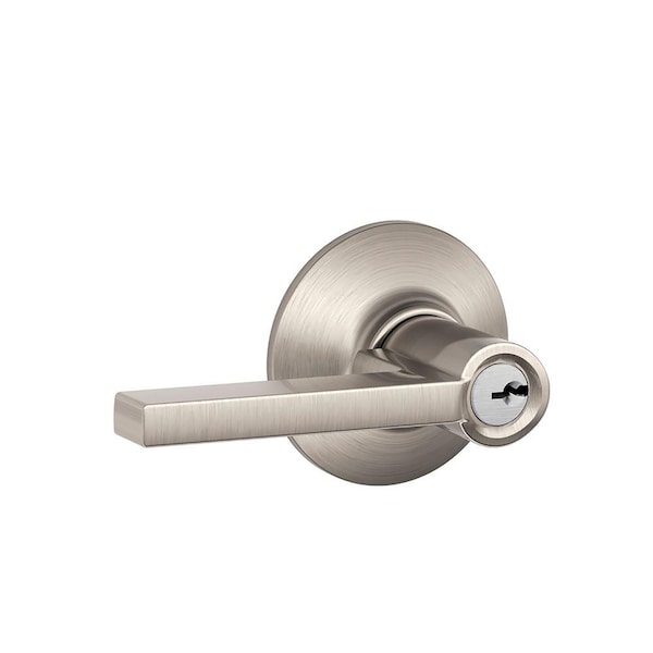 Schlage Schlage Latitude Satin Nickel Keyed Entry Lever 1-3/4 in. - F51VLAT619