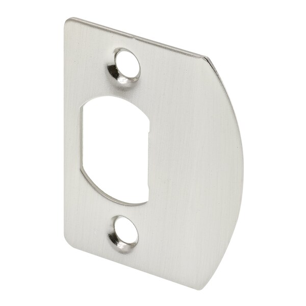 Prime-Line Passage Door Latch Set, Glass Knob with Latch Bolt Satin Nickel Finish, Vintage - E 28325