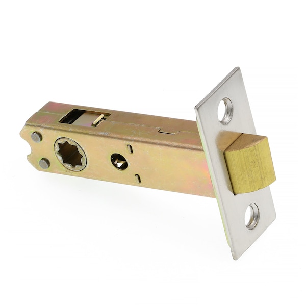 Prime-Line Passage Door Latch Set, Glass Knob with Latch Bolt Satin Nickel Finish, Vintage - E 28325