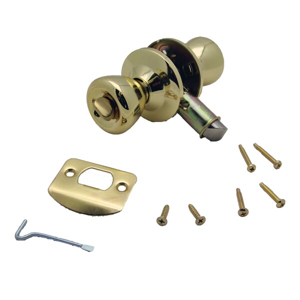 Ap Products AP Products 013-202 Privacy Lock Set - Knob, Polished Brass - 013-202