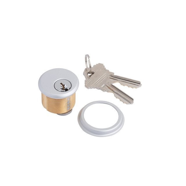 Global Door Controls 1-5/32 in. Brass Keyed Different Cylinder Mortise Lock for Adams Rite Type Storefront Door in Aluminum - TH1100-BCX1AL
