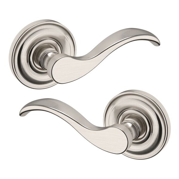 Baldwin Passage Door Levers Lifetime Satin Nickel - 5455V.056.PASS