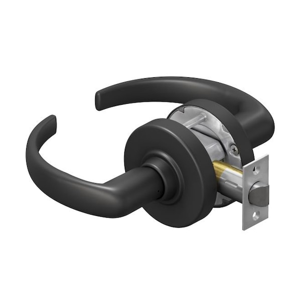 Schlage Commercial Passage Sparta Lever 47267038 2-3/4" Springlatch ANSI Strike Matte Black - ALX10SPA622