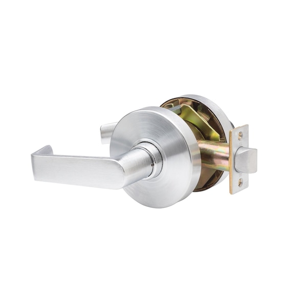 Trans Atlantic Co. Heavy Duty Brushed Chrome Grade 1 Commercial Cylindrical Passage Hall/Closet Door Handle - DL-LHV10-US26D