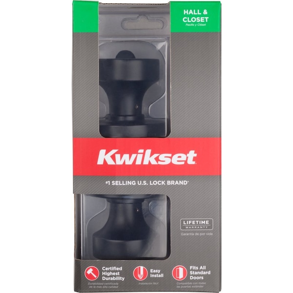 Kwikset Kwikset Signature Series Pismo Iron Black Knob Right or Left Handed - 97200-887