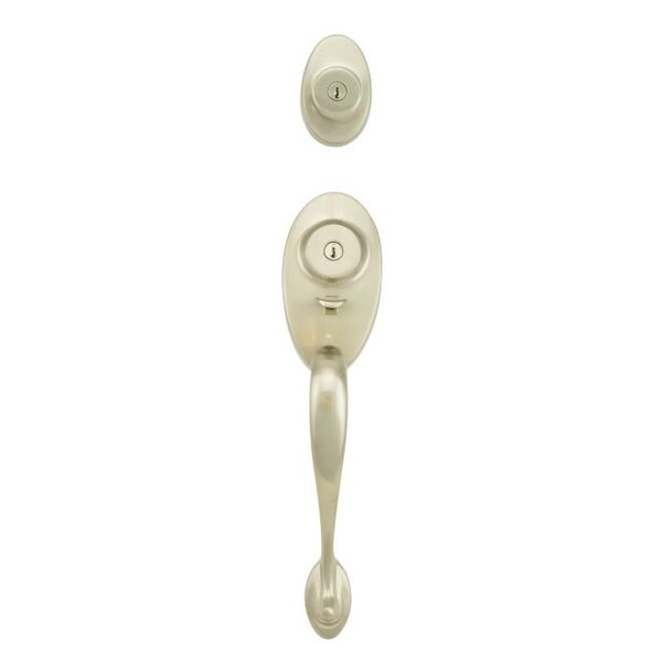 Weslock Lexington Exterior Active Dual Cylinder Handleset Satin Nickel - 01343-N--002D
