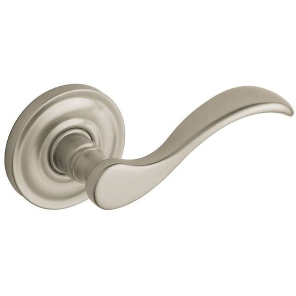 Baldwin Wave Lever Lifetime Satin Nickel Door Levers Lifetime Satin Nickel - 5455V.056.LMR