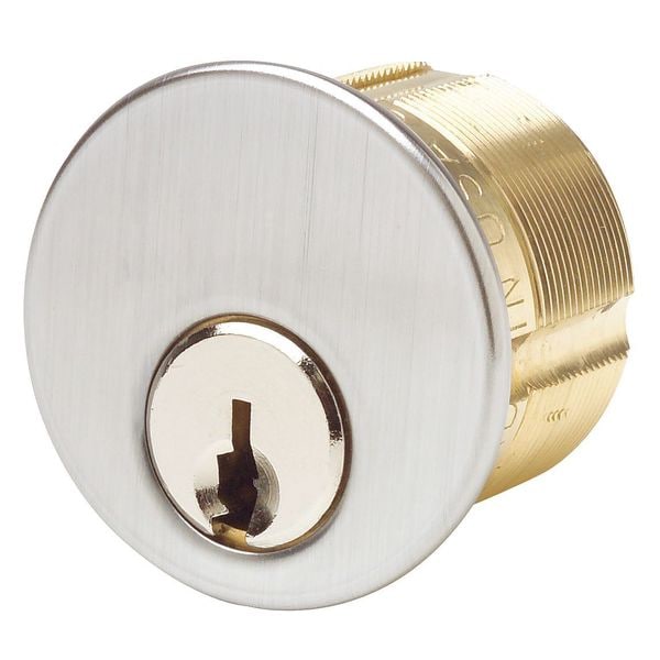 Kaba Ilco Lockset Cylinder, Satin Chrome, Keyway Type Kwikset(R), 5 Pins, PK2 - 7165KS2-26D-KA2