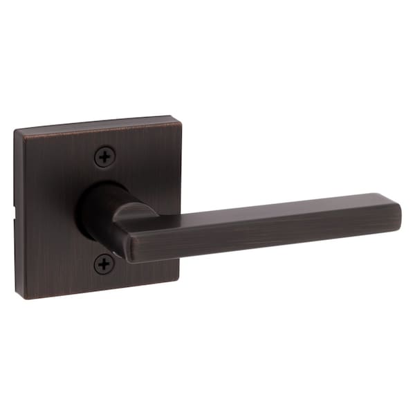 Kwikset Halifax Lever with Square Rose Half Dummy Door Lock Venetian Bronze Finish - 788HFLSQT-11P