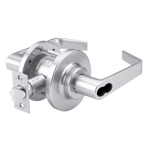 Dorma Grade 2 Cylindrical Lock, 80-Storeroom, LR-Lever, Satin Chrome, 2-3/4 Inch Backset, SFIC Less - CL780-J-LRE-626
