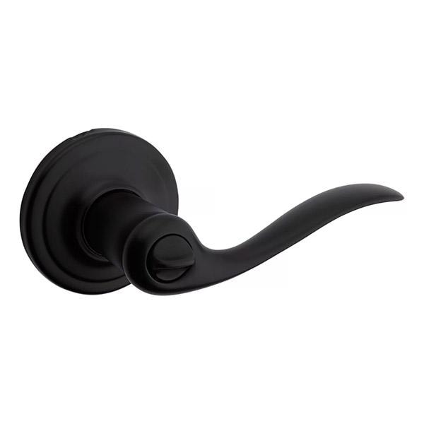 Kwikset Kwikset: Tustin Entry Lever with Round Rose / Iron Black  / with SmartKey Technology - KWS-740TNL-RDT-SMT-514