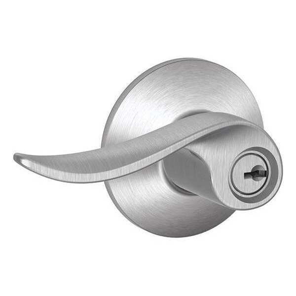 Schlage Satin Chrome Entrance Lever Lockset, Sacramento - F51A SAC 626