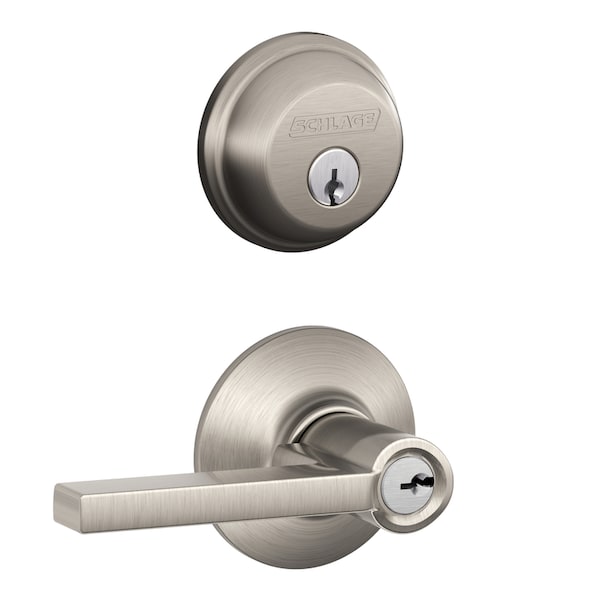 Schlage Schlage Latitude Satin Nickel Metal Single Cylinder Deadbolt - FB50NVLAT619