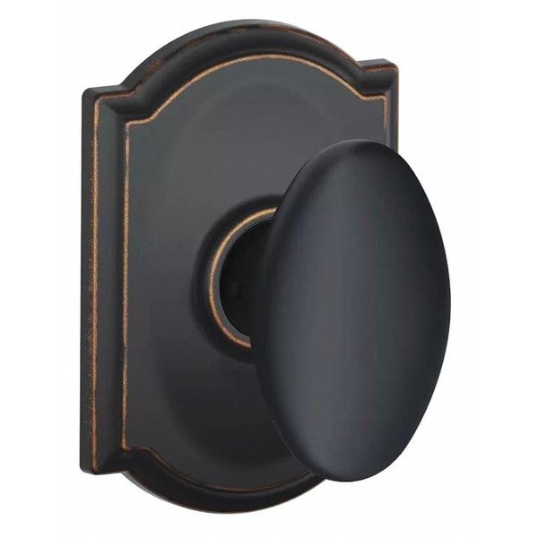 Schlage Residential Knob Lockset, Antique Bronze, Passage, Gr 2 - F10 SIE 716 CAM