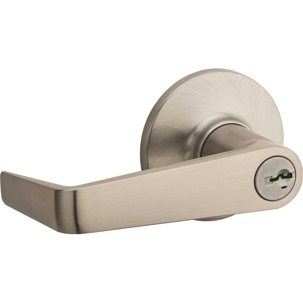 Kwikset Carson Satin Nickel Storeroom Door Lever - 407CNL3RCAL3031