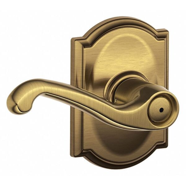 Schlage Residential Door Lever Lockset, Antique Brass, Privacy - F40 FLA 609 CAM