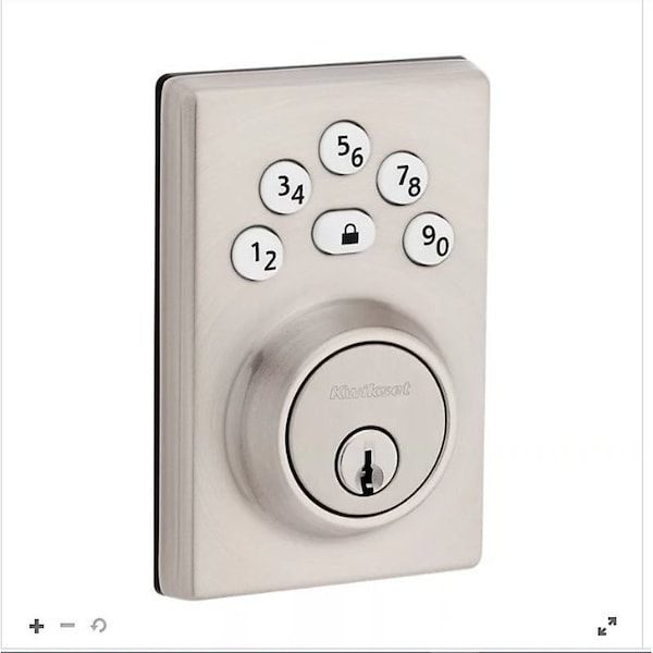 Kwikset Powerbolt 240 992400-004 Keypad Electronic Lock, 3 Grade, Zinc, Satin Nickel, KW1 Keyway - 240CNT15RBP4AL