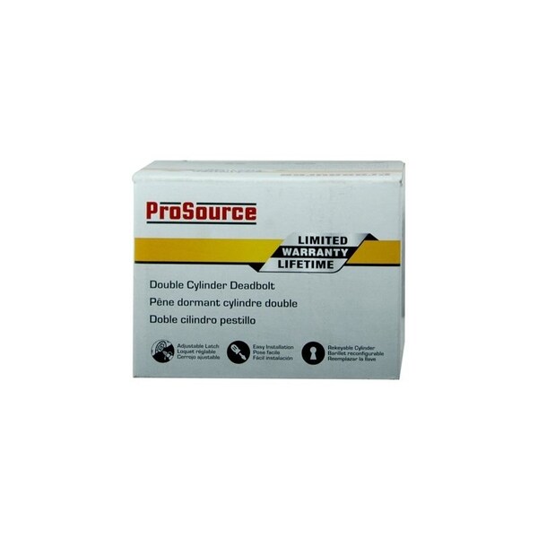 Prosource Deadbolt, 3 Grade, Stainless Steel, 2-3/8 to 2-3/4 in Backset, KW1 Keyway - D262-RU5B