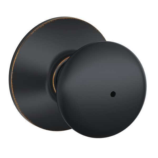 Schlage Antique Bronze Privacy Knob Lockset, Plymouth/Camelot - F40 PLY 716 CAM