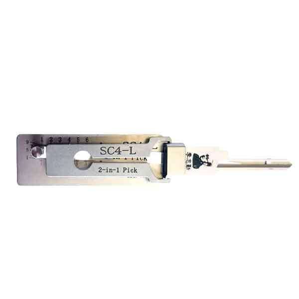 Original Lishi ORIGINAL LISHI:  REVERSE SC4 - 6-Pin - Schlage Keyway Tool - 2-in-1 Pick - OLS-SC4-L-AG