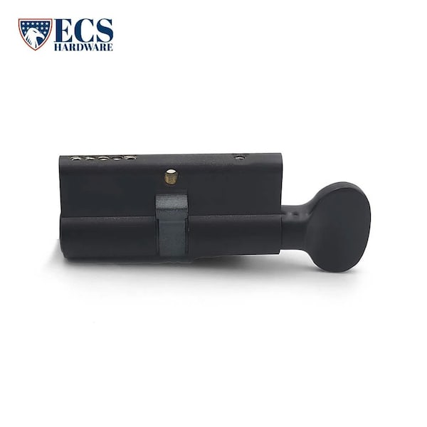 Ecs Hardware Durable Prem Profile Cylinder Single Sided Thumb Turn, Keyed Alike, Kwikset KW1 Keyway, US10B, Dark Oxi - ECSH-EPCR-10B-KW1-KA10