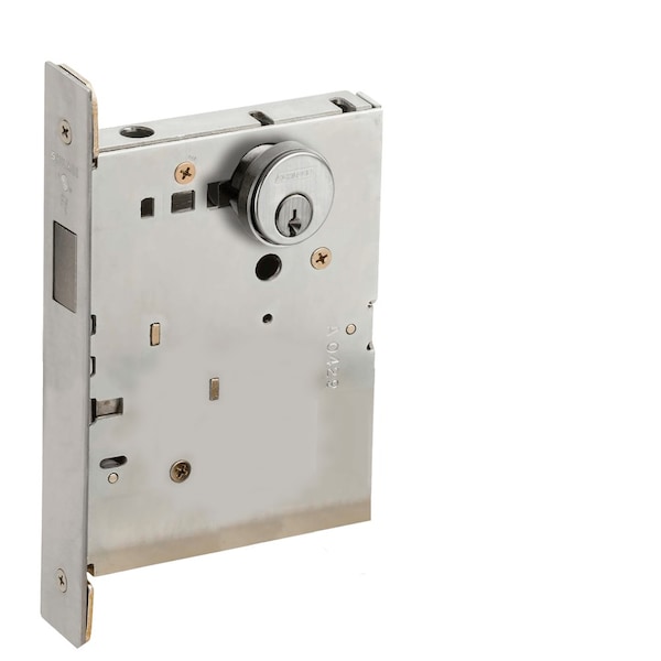 Schlage Single Cylinder by Blank Mortise Deadlock, Satin Chrome - L9464P 626