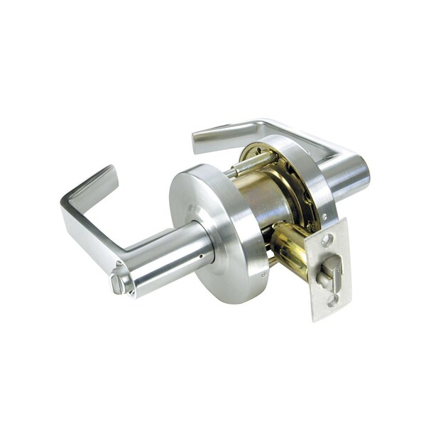 Design Hardware Grade 1 Cylindrical Lock, 75-Passage, F-Flat Lever, Round Rose, Oil Rubbed Dark Bronze, 2-3/4 Inch - DH-X-75-F-10B