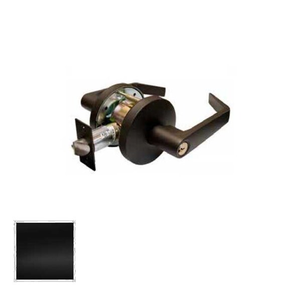 Orca Hardware Classroom Lockset, Schlage C-Keyway, US19 Matte Black Finish, Captain Lever, ANSI Strike, 2-3/4 Ba - OCL270SC-19-CAP