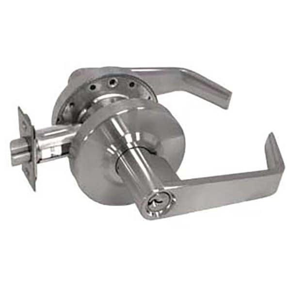 Tell Grade 2 Cylindrical Lock, Entry, Lever, Satin Chrome, 2-3/4 Inch Backset, Conventional Cylinder - LC2053-26D