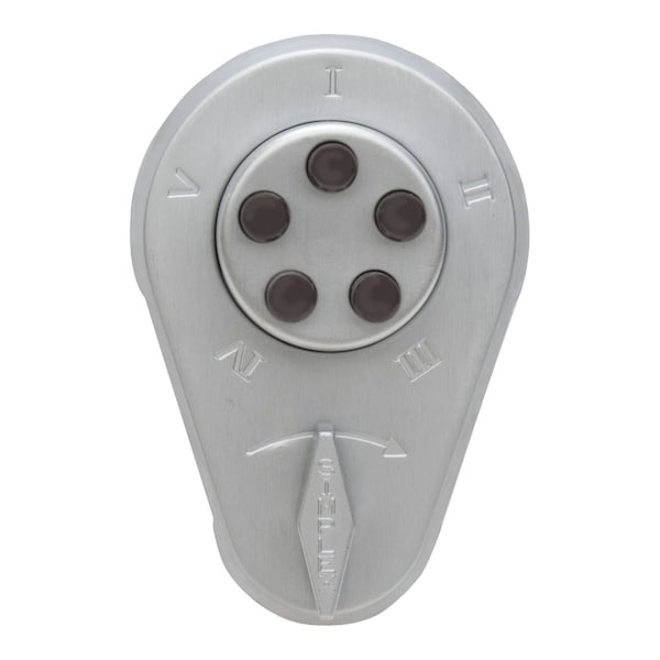Dormakaba Combination Deadbolt, 1-3/4-in to 2-1/8-in Thick Doors, Key Override, Satin Chrome - 9100000-26D-41