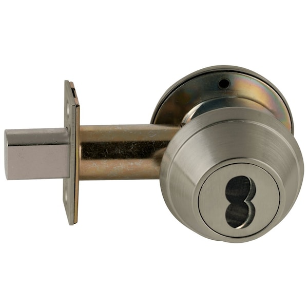 Schlage Grade 3 One-Way Deadbolt, Cylinder Outside x Blank Plate Inside, 2-3/4-in Backset, SFIC Prep, Less C - B661B 619