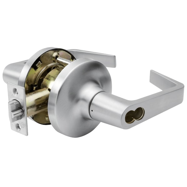 Arrow Lock Grade 1 Classroom Security Cylindrical Lock, Free-Wheeling, Sierra Lever, SFIC Less Core, Satin Chro - GL97-SR-26D-IC