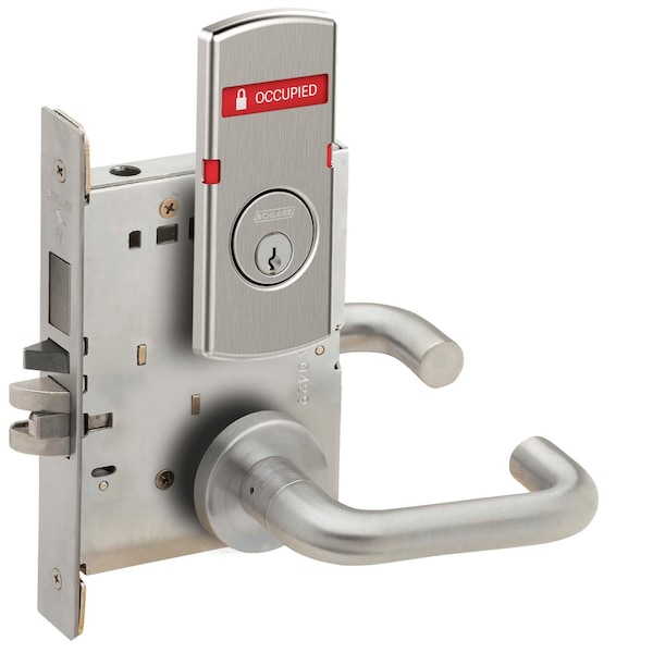 Schlage Storeroom Mortise Lock with Deadbolt, 6-Pin Full Face Mortise Cylinder, 03A Design, VACANT/OCCUPIED - L9480P 03A 626 L283-722
