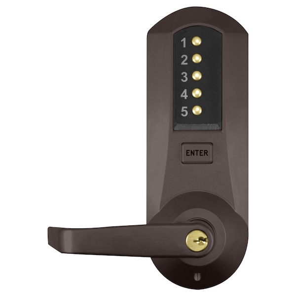 Dormakaba Cylindrical Combination Lever Lock, Passage, 2-3/4-in Backset, 1/2-in Throw Latch, KIL, Schlage C Ke - 5041XSWL-744-41