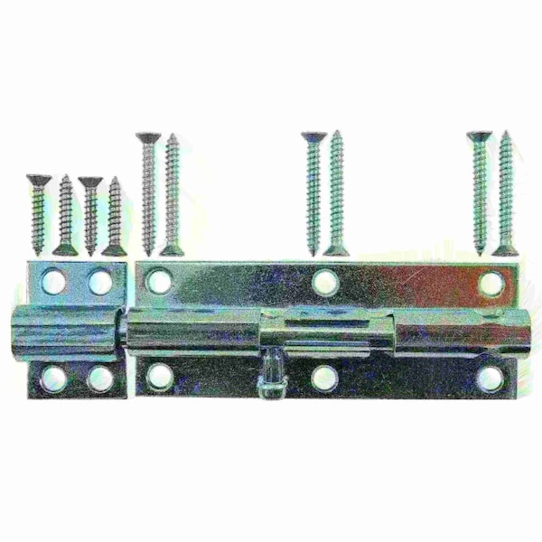 Midwest Fastener 6" Zinc Plated Steel Barrel Bolts 2PK - 37285