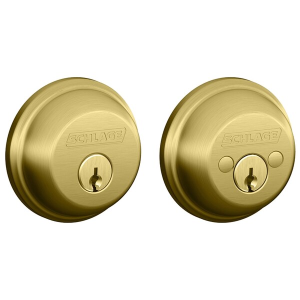 Schlage Residential Grade 1 Double Cylinder Deadbolt Lock, Conventional Cylinder, 5 Pins, Keyed Alike Group of 4, Dual O - B62 505 KA4