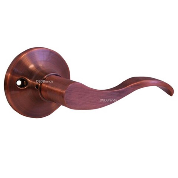 Constructor Prelude Dummy Right Lever Door Lock with Knob Handle Lockset- Antique Copper - CON-PRE-AC-DM-R