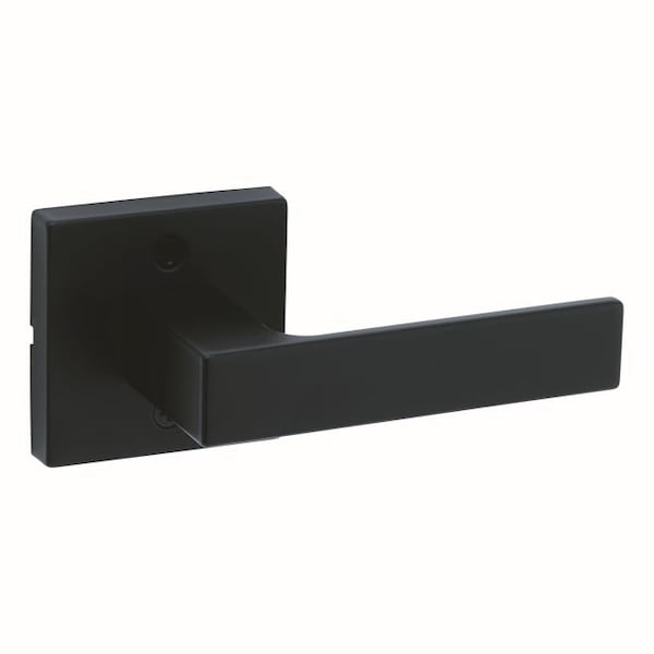 Kwikset Singapore Lever with Square Rose Half Dummy Matte Black Finish - 788SALSQT-514