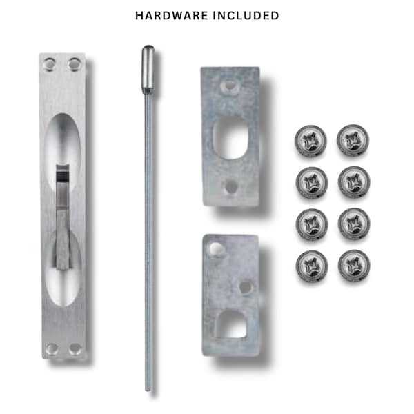 Trans Atlantic Co. 1/2 in. Brushed Chrome Security Surface Flush Bolt - GH-197-US26D