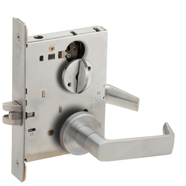Schlage Grade 1 Bed Bathroom Privacy Mortise Lock, 06 Lever, A Rose, ADA Thumbturn, Satin Chrome Finish, Fie - L9040 06A 626 L583-363