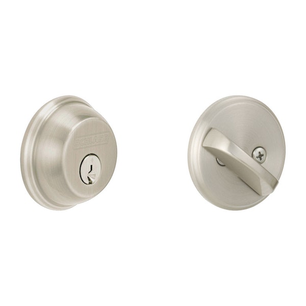 Schlage Schlage Satin Nickel Zinc Single Cylinder Deadbolt - B60NV619