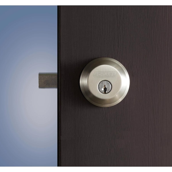 Schlage Schlage Satin Nickel Zinc Single Cylinder Deadbolt - B60NV619