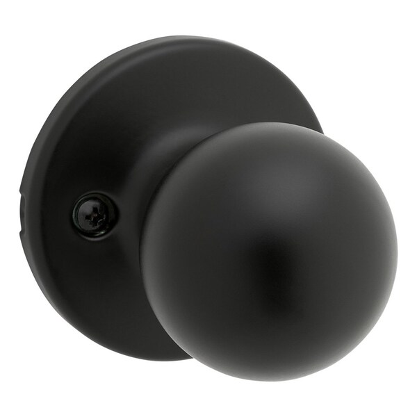 Kwikset Polo Knob Half Dummy Lock Matte Black Finish - 488P-514