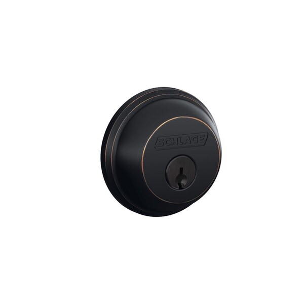 Schlage Schlage Aged Bronze Zinc Single Cylinder Deadbolt - B60NV716