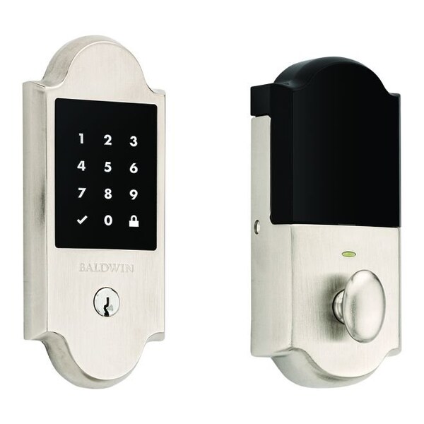 Baldwin Estate Baldwin Z-Wave Boulder Touchscreen Deadbolt with Schlage C Keyway Lifetime Satin Nickel Finish - 8235056ZW