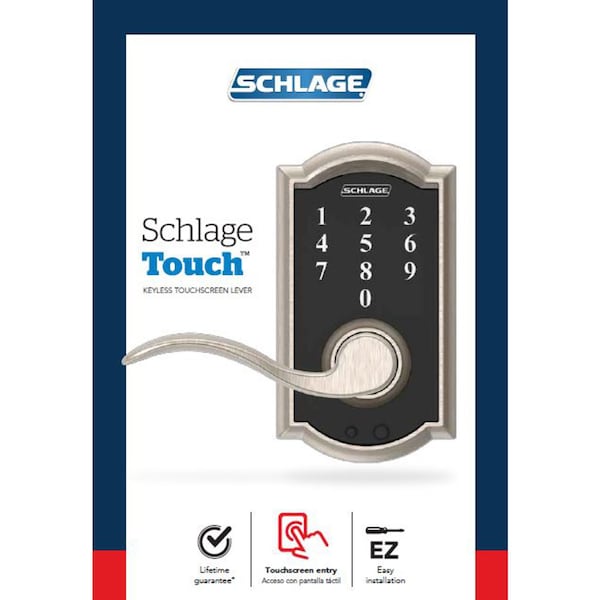 Schlage Schlage Satin Nickel Steel Electric Touch Screen Entry Lock - FE695VCAM619ACC